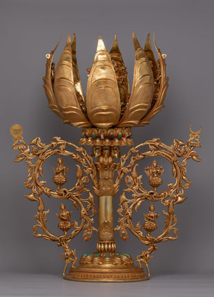Copper Lotus with Stand | Timeless Symbol of Enlightenment