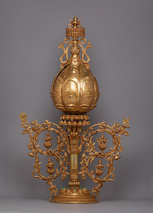 Copper Lotus with Stand | Timeless Symbol of Enlightenment