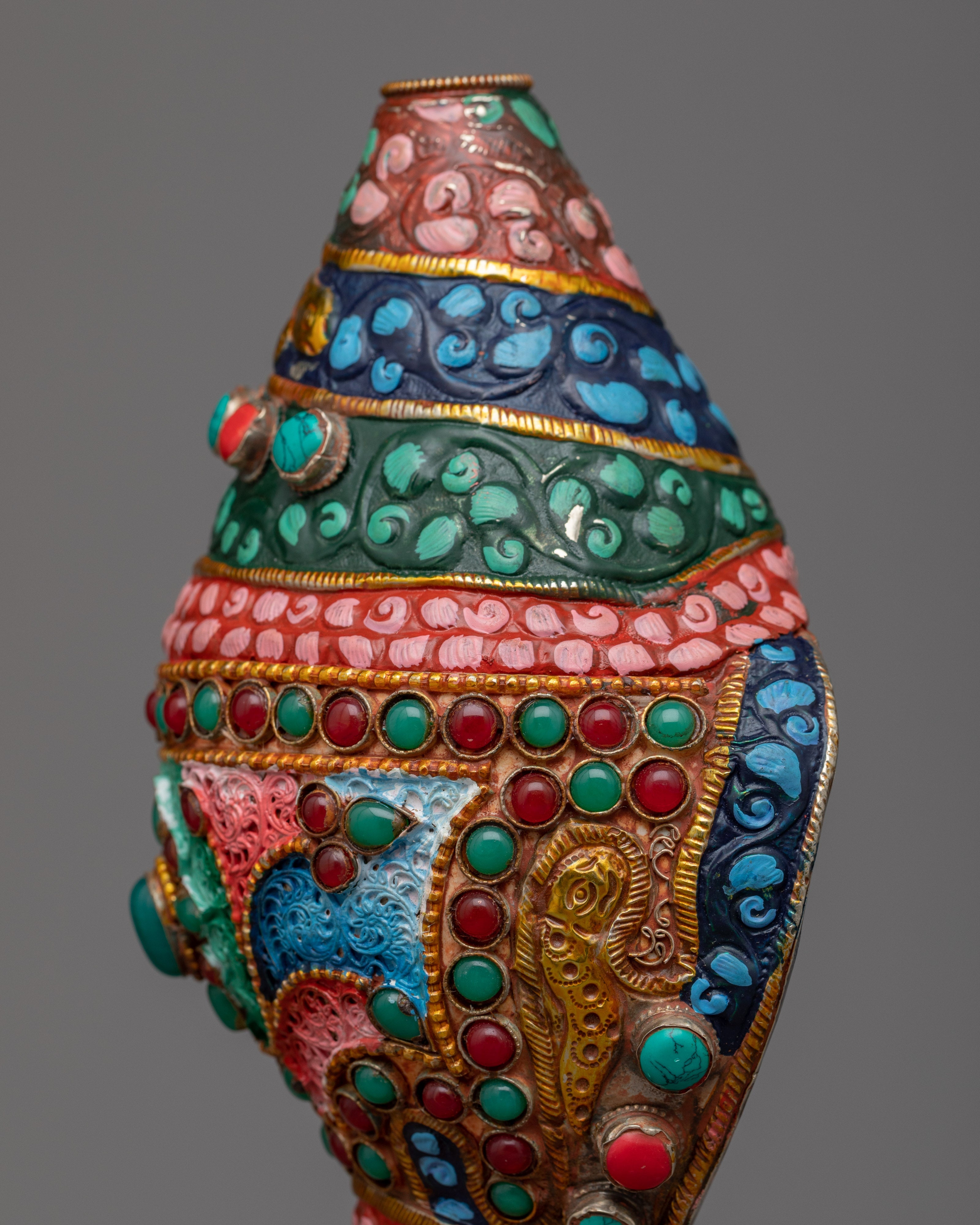 Handcrafted Small Conch Shell Sankha |  Perfect for Meditation and Home Decor