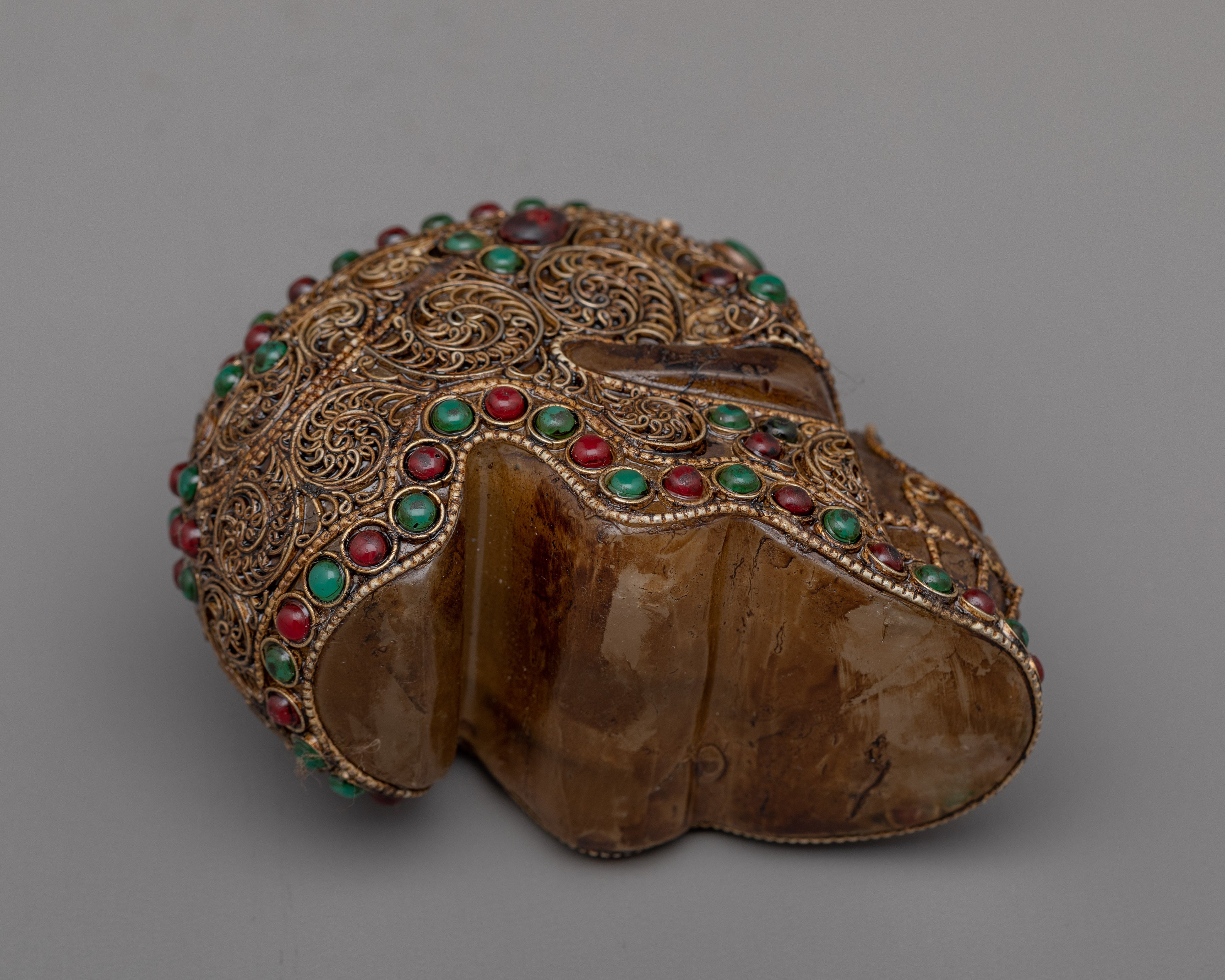 Skull Crystal with Gemstones | Stunning Silver Plated Decoration for Home or Office