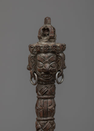 Authentic Tibetan Copper Phurba | Ritual Dagger for Spiritual Practice and Meditation