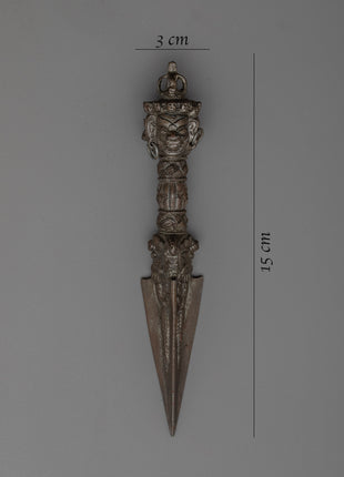 Authentic Tibetan Copper Phurba | Ritual Dagger for Spiritual Practice and Meditation