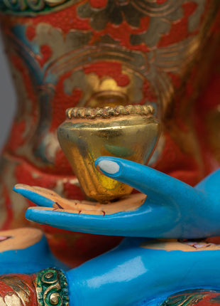 Shakyamuni Buddha Decorative Statue | Copper Body with 24K Gold Plating for a Divine Touch