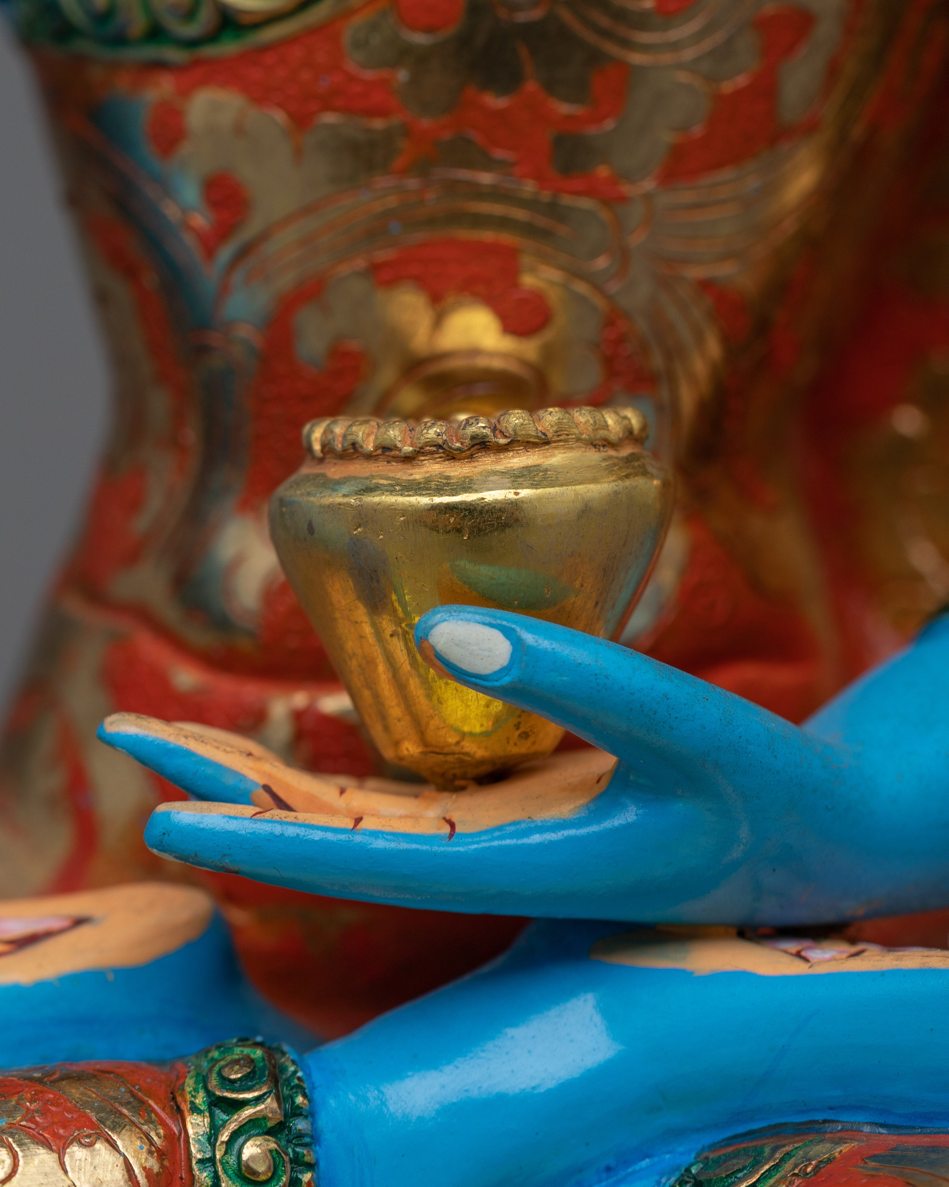 Shakyamuni Buddha Decorative Statue | Copper Body with 24K Gold Plating for a Divine Touch