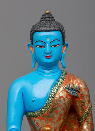 Shakyamuni Buddha Decorative Statue | Copper Body with 24K Gold Plating for a Divine Touch