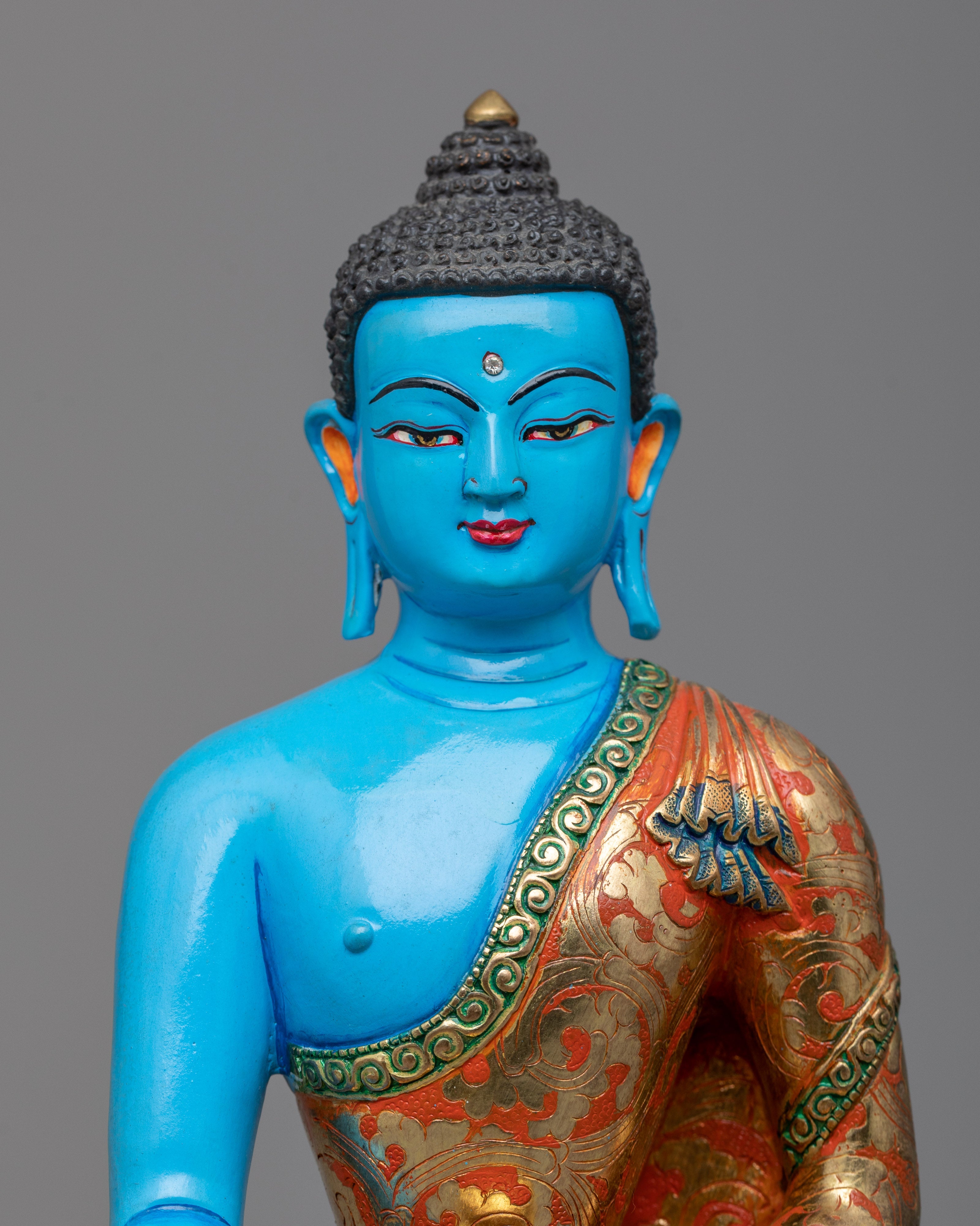 Shakyamuni Buddha Decorative Statue | Copper Body with 24K Gold Plating for a Divine Touch