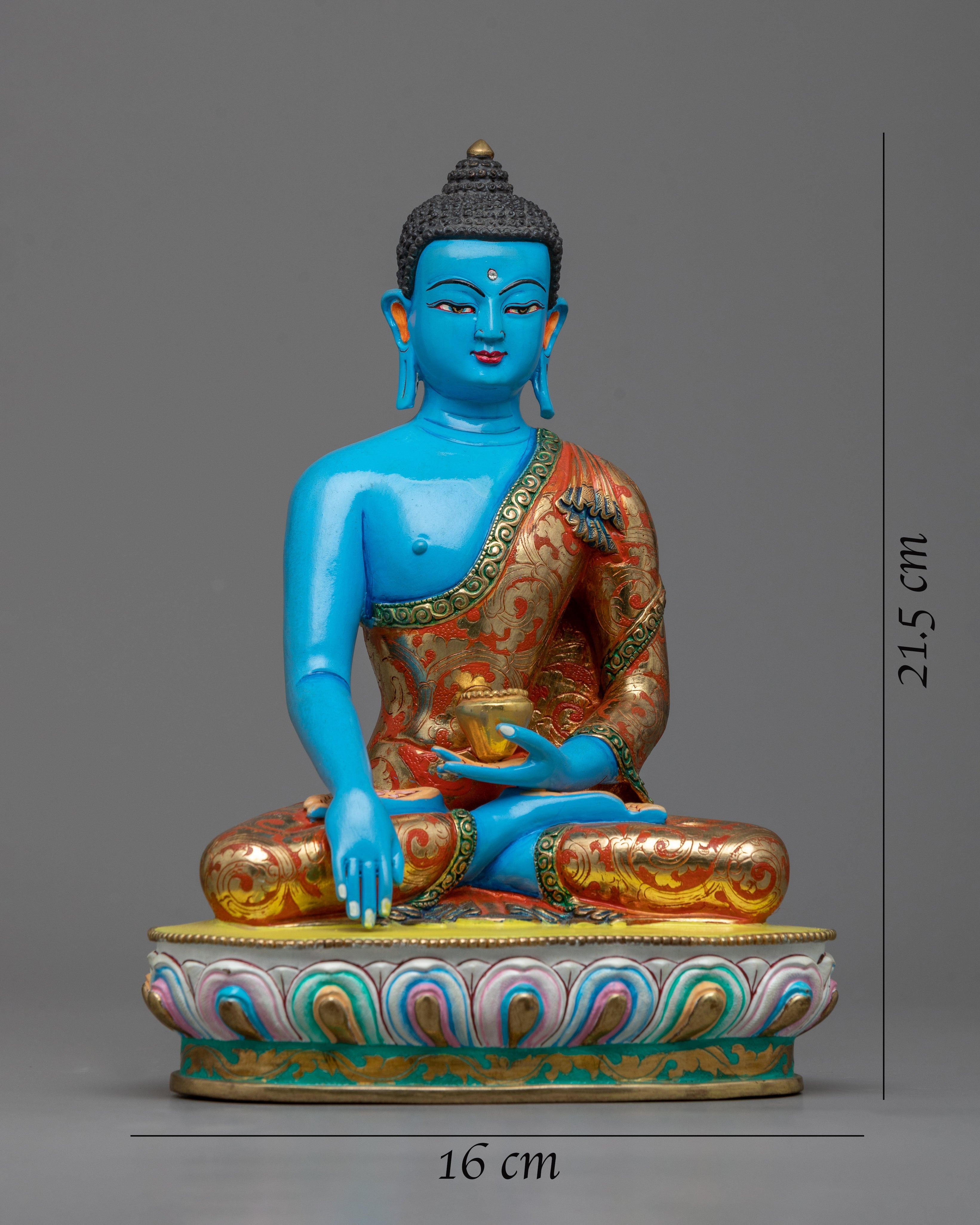 Shakyamuni Buddha Decorative Statue | Copper Body with 24K Gold Plating for a Divine Touch