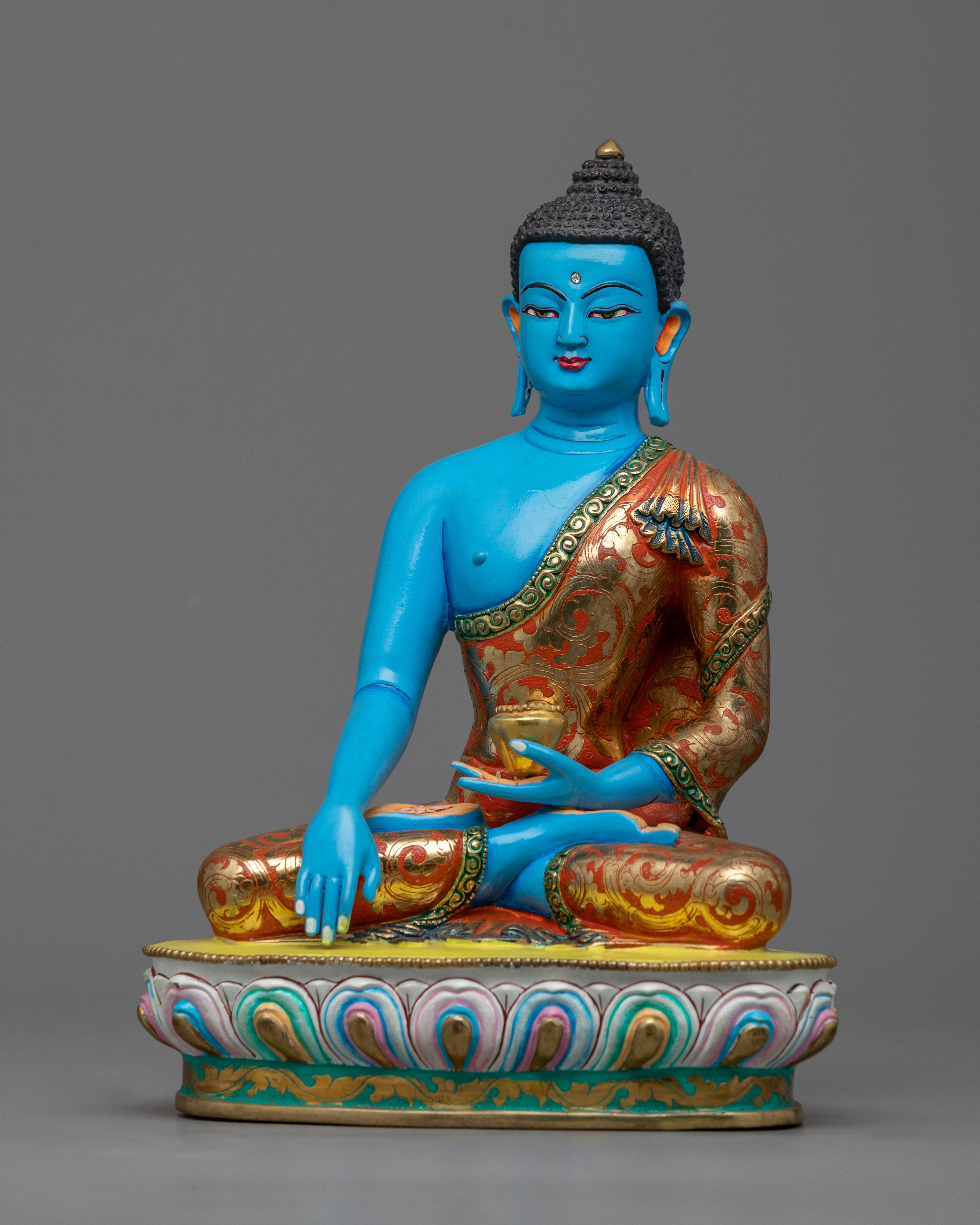 Shakyamuni Buddha Decorative Statue | Copper Body with 24K Gold Plating for a Divine Touch