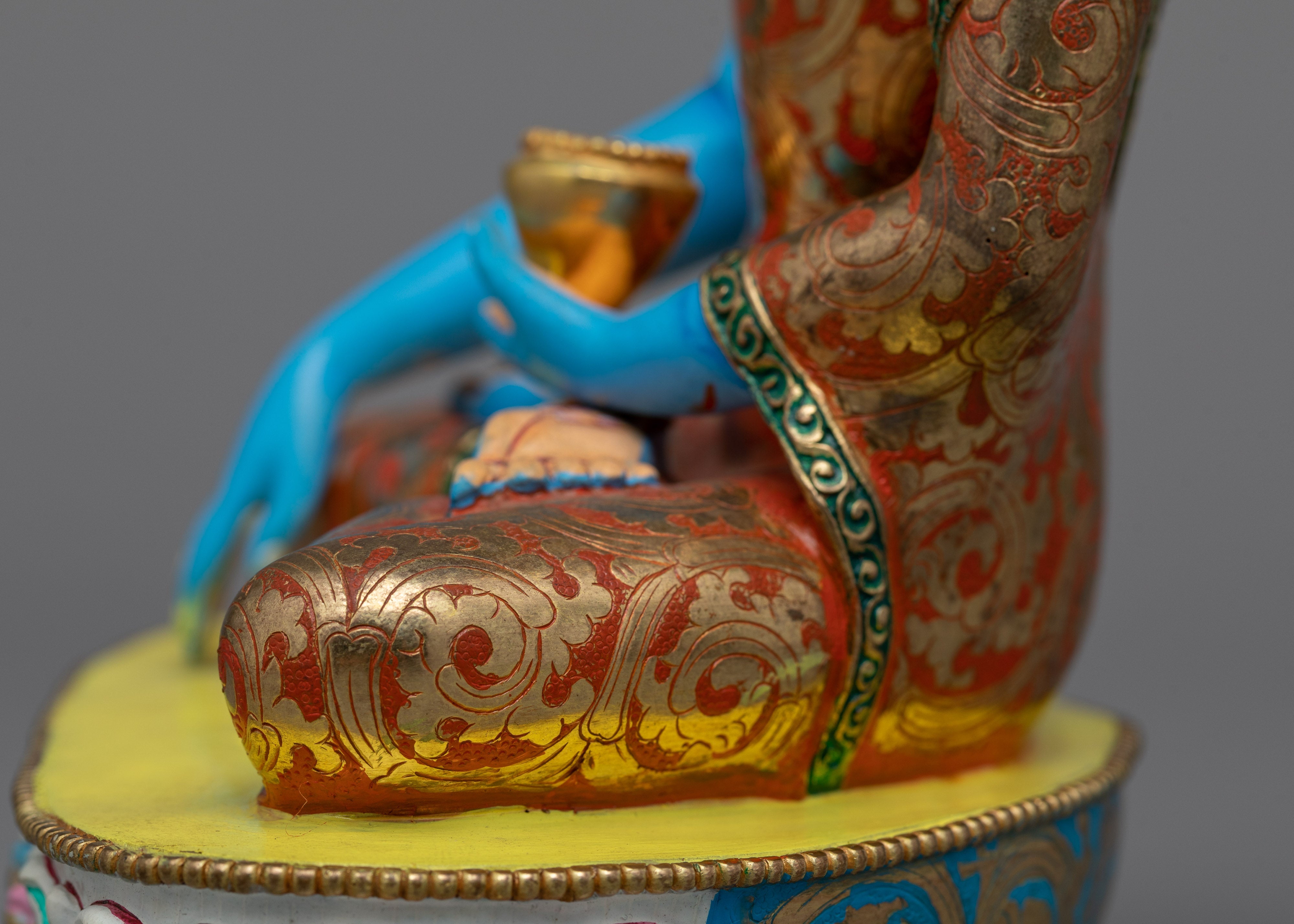 Shakyamuni Buddha Decorative Statue | Copper Body with 24K Gold Plating for a Divine Touch