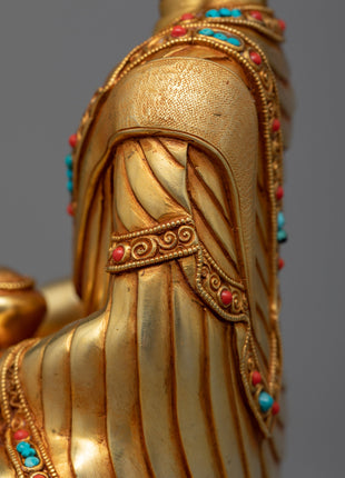 Handmade Shakyamuni Buddha Home Statue | Exquisitely Crafted Spiritual Decor Piece for Your Home