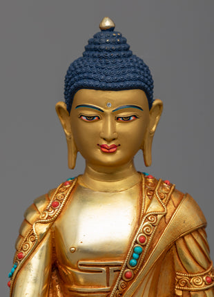 Handmade Shakyamuni Buddha Home Statue | Exquisitely Crafted Spiritual Decor Piece for Your Home