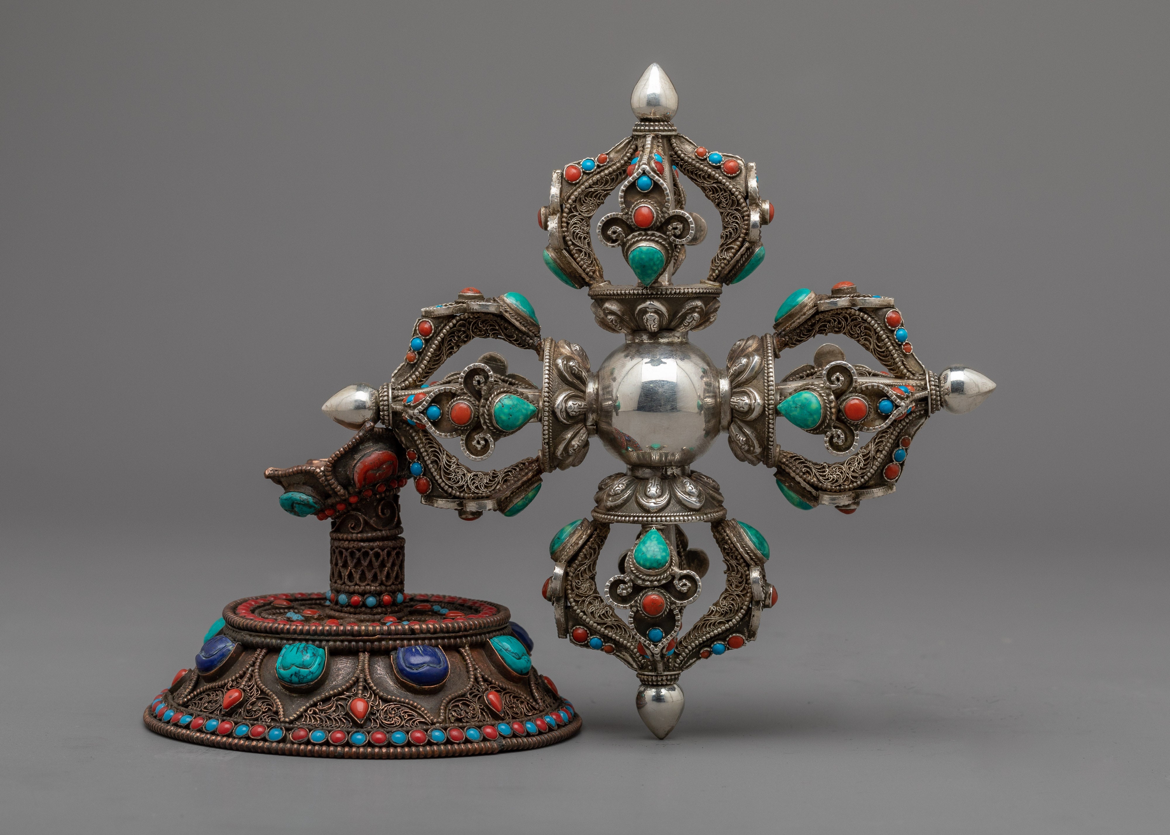 Bishwo Vajra Dorje With Stand | Buddhist Himalayan Art Work