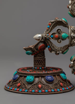 Bishwo Vajra Dorje With Stand | Buddhist Himalayan Art Work