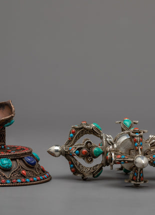 Bishwo Vajra Dorje With Stand | Buddhist Himalayan Art Work