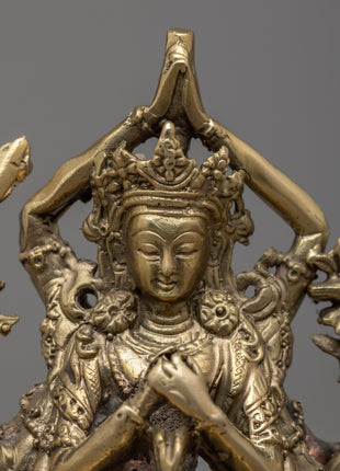Cundi Bodhisattva Statue | Exquisite Copper Sculpture for Spiritual Enlightenment