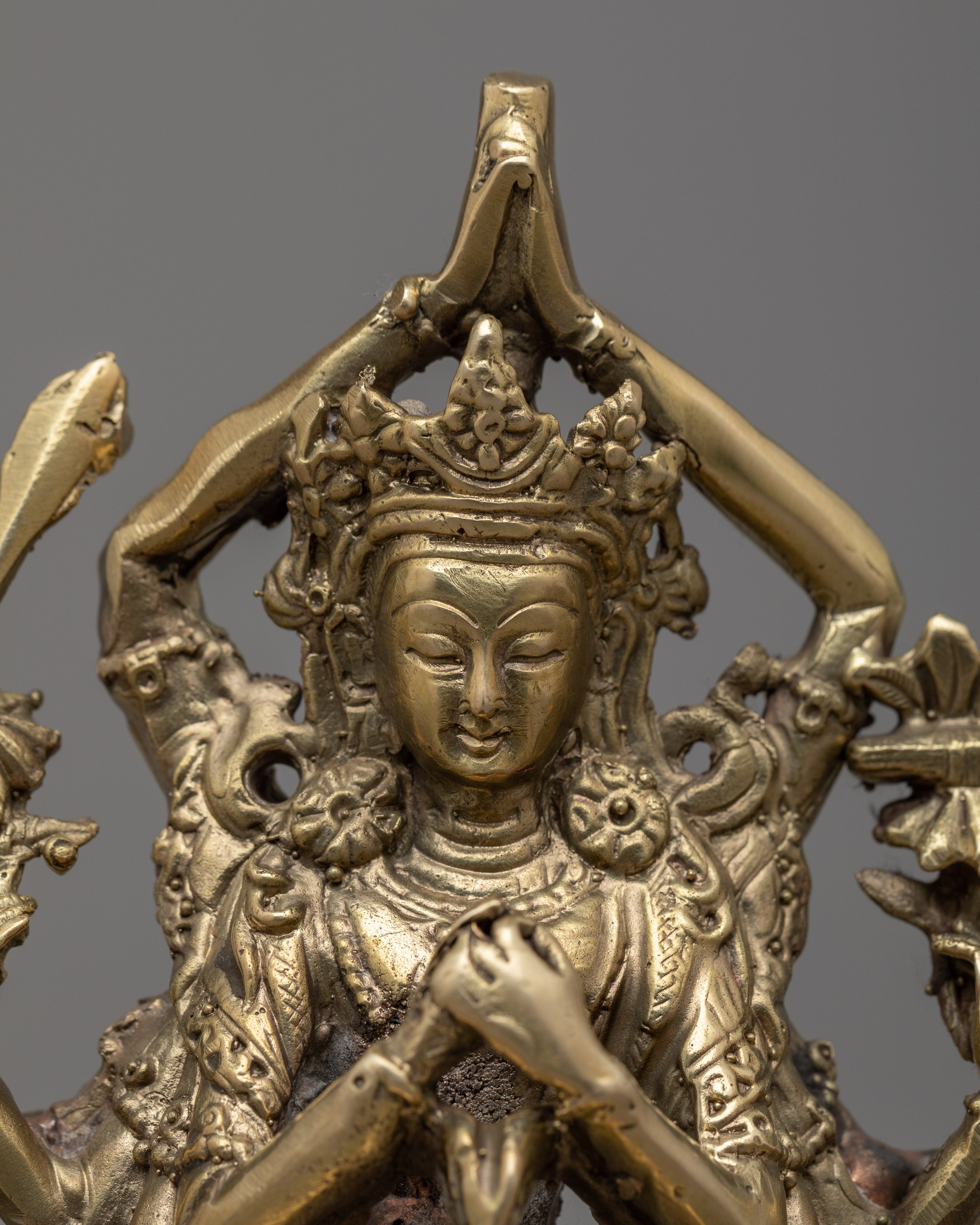 Cundi Bodhisattva Statue | Exquisite Copper Sculpture for Spiritual Enlightenment