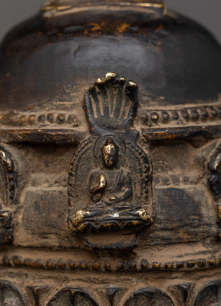 Exquisite Handmade Brass Stupa | Enhance Your Spiritual Space with this Sacred Symbol of Enlightenment