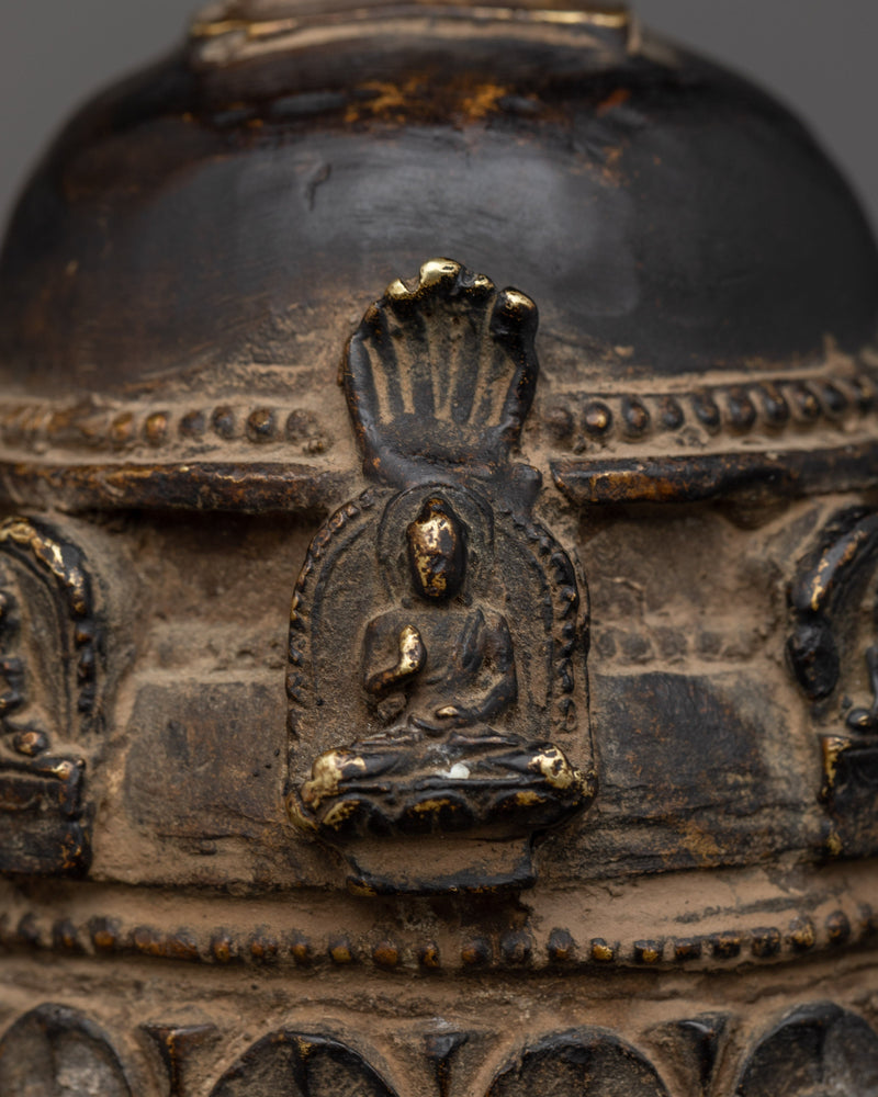 Exquisite Handmade Brass Stupa | Enhance Your Spiritual Space with this Sacred Symbol of Enlightenment