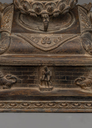 Exquisite Handmade Brass Stupa | Enhance Your Spiritual Space with this Sacred Symbol of Enlightenment