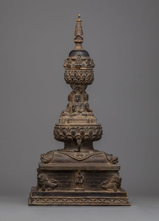 Exquisite Handmade Brass Stupa | Enhance Your Spiritual Space with this Sacred Symbol of Enlightenment