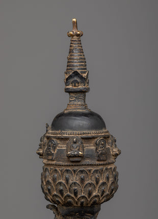 Exquisite Handmade Brass Stupa | Enhance Your Spiritual Space with this Sacred Symbol of Enlightenment