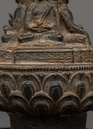 Exquisite Handmade Brass Stupa | Enhance Your Spiritual Space with this Sacred Symbol of Enlightenment