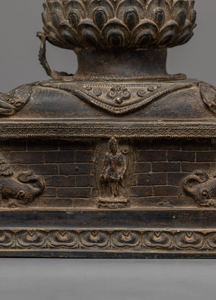 Exquisite Handmade Brass Stupa | Enhance Your Spiritual Space with this Sacred Symbol of Enlightenment