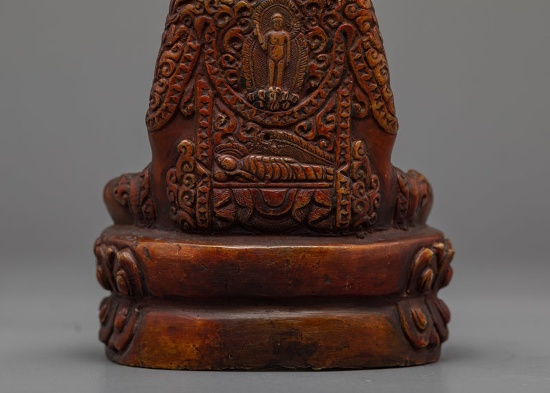 Handcrafted Buddha Amitabha Statue | Oxidized Copper Body Sculpture