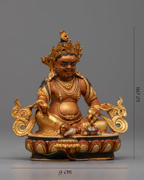 Buddhist Mini Dzambhala Statue | A Resplendent Icon of Prosperity and Protection