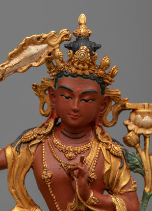 Manjushri Buddha Statue | Elegant Home Decor and Spiritual Gift"