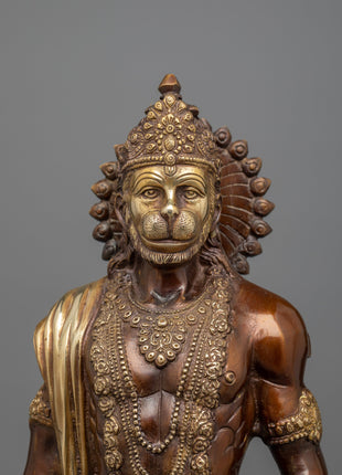 Divine Hanuman Ji Statue | Handcrafted Brass Body for Spiritual Bliss