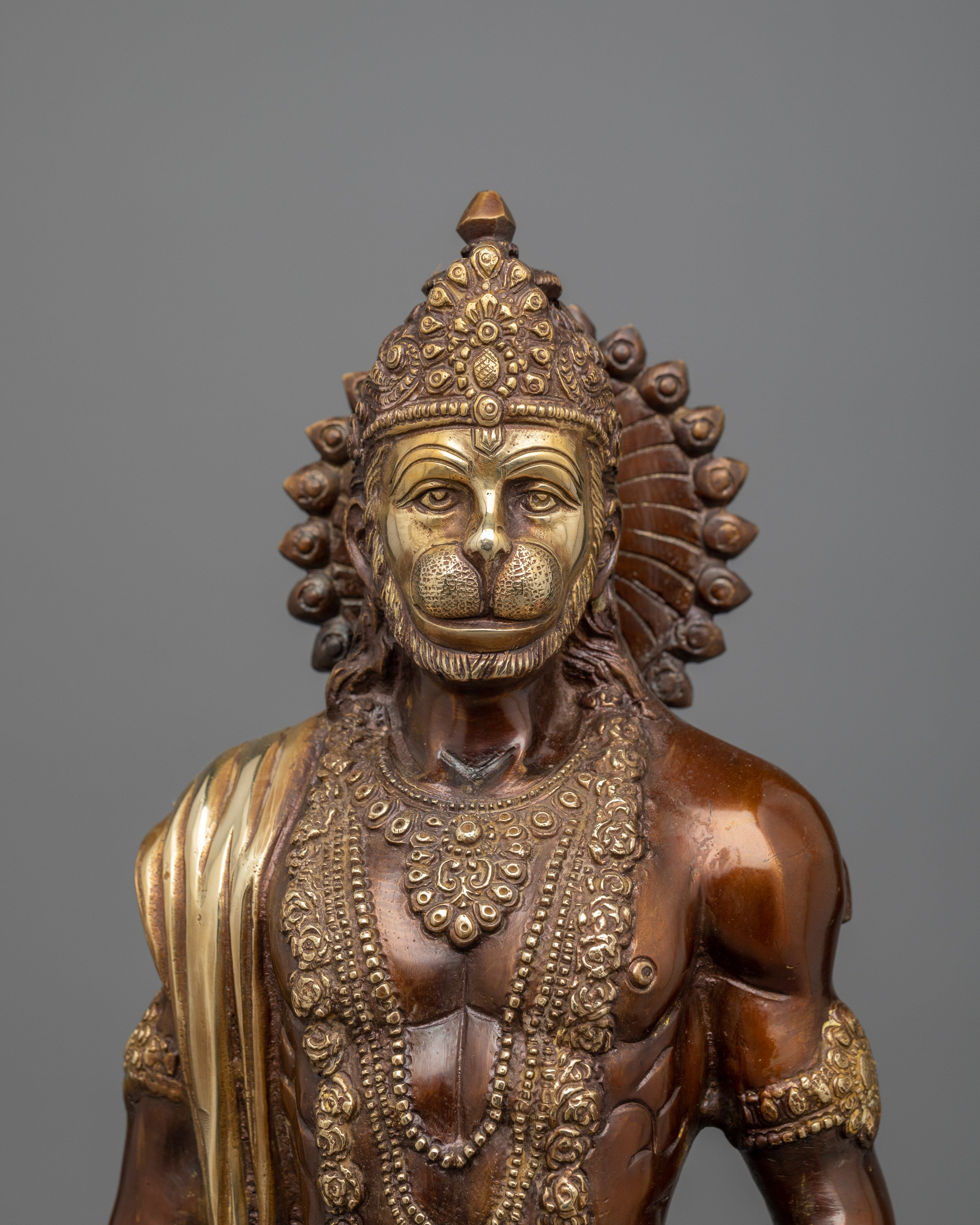 Divine Hanuman Ji Statue | Handcrafted Brass Body for Spiritual Bliss