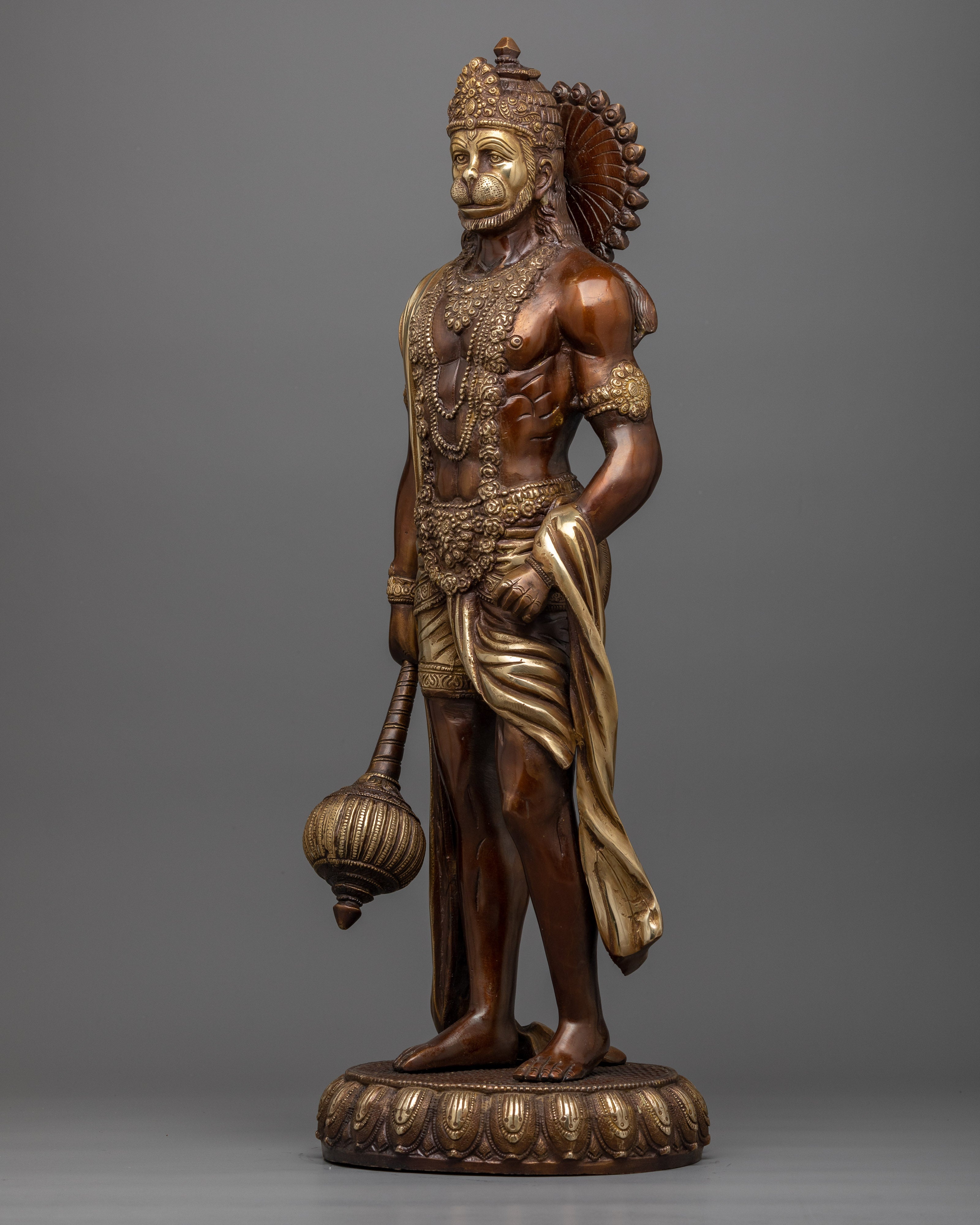 Divine Hanuman Ji Statue | Handcrafted Brass Body for Spiritual Bliss