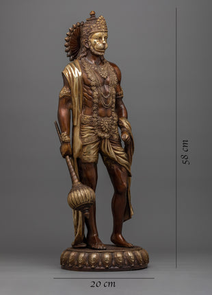 Divine Hanuman Ji Statue | Handcrafted Brass Body for Spiritual Bliss