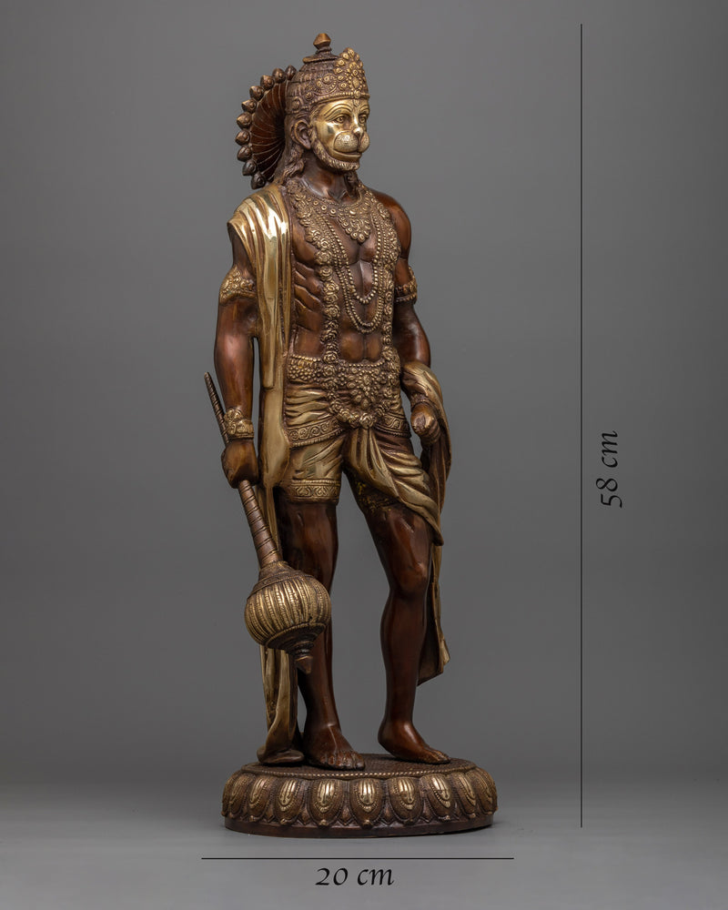 Divine Hanuman Ji Statue | Handcrafted Brass Body for Spiritual Bliss