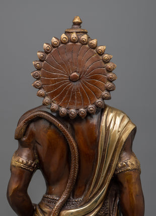 Divine Hanuman Ji Statue | Handcrafted Brass Body for Spiritual Bliss