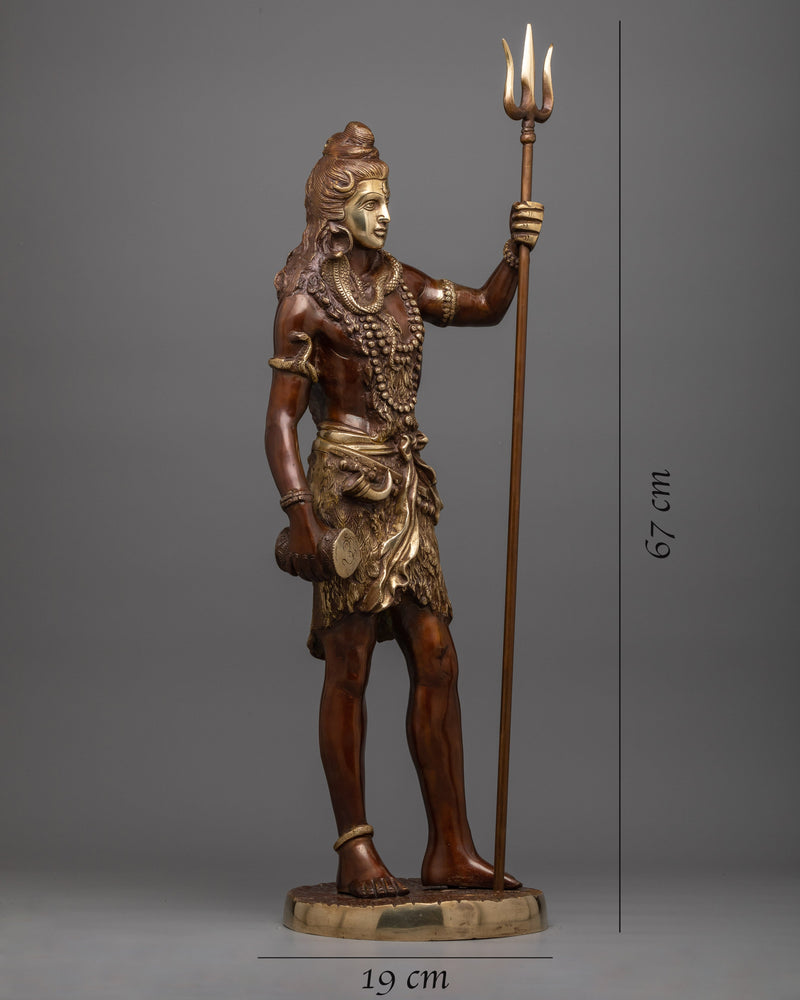 Exquisite Shiv Shankar Statue | Handcrafted Brass Body