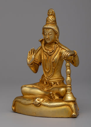 Adiyogi Shiva Statue | 24K Gold Plated Divine Sculpture for Spiritual Decor