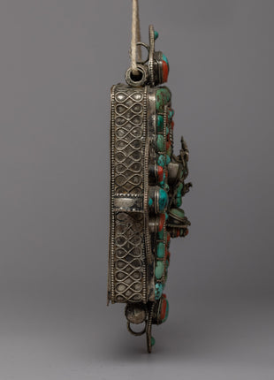 Tibetan Prayer Box Pendant | Exquisite Handcrafted Ghau on Copper