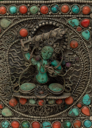 Tibetan Prayer Box Pendant | Exquisite Handcrafted Ghau on Copper