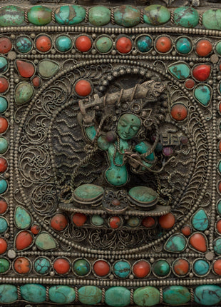 Tibetan Prayer Box Pendant | Exquisite Handcrafted Ghau on Copper
