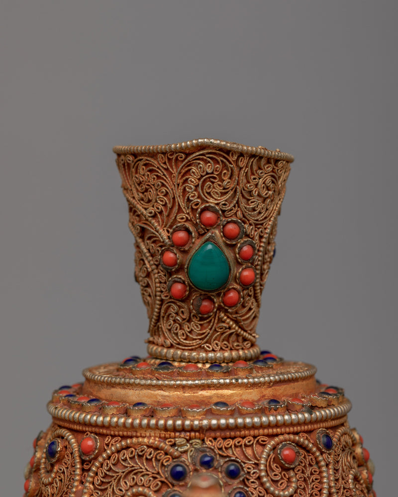 Tibetan Karuwa Bhumba | Stunning Copper Body with 24k Gold Plated Finish