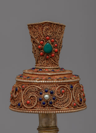 Tibetan Karuwa Bhumba | Stunning Copper Body with 24k Gold Plated Finish