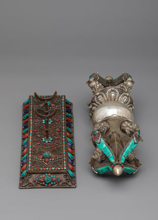 Handmade Silver Vajra with Stand | Exquisite Buddhist Ritual Tool