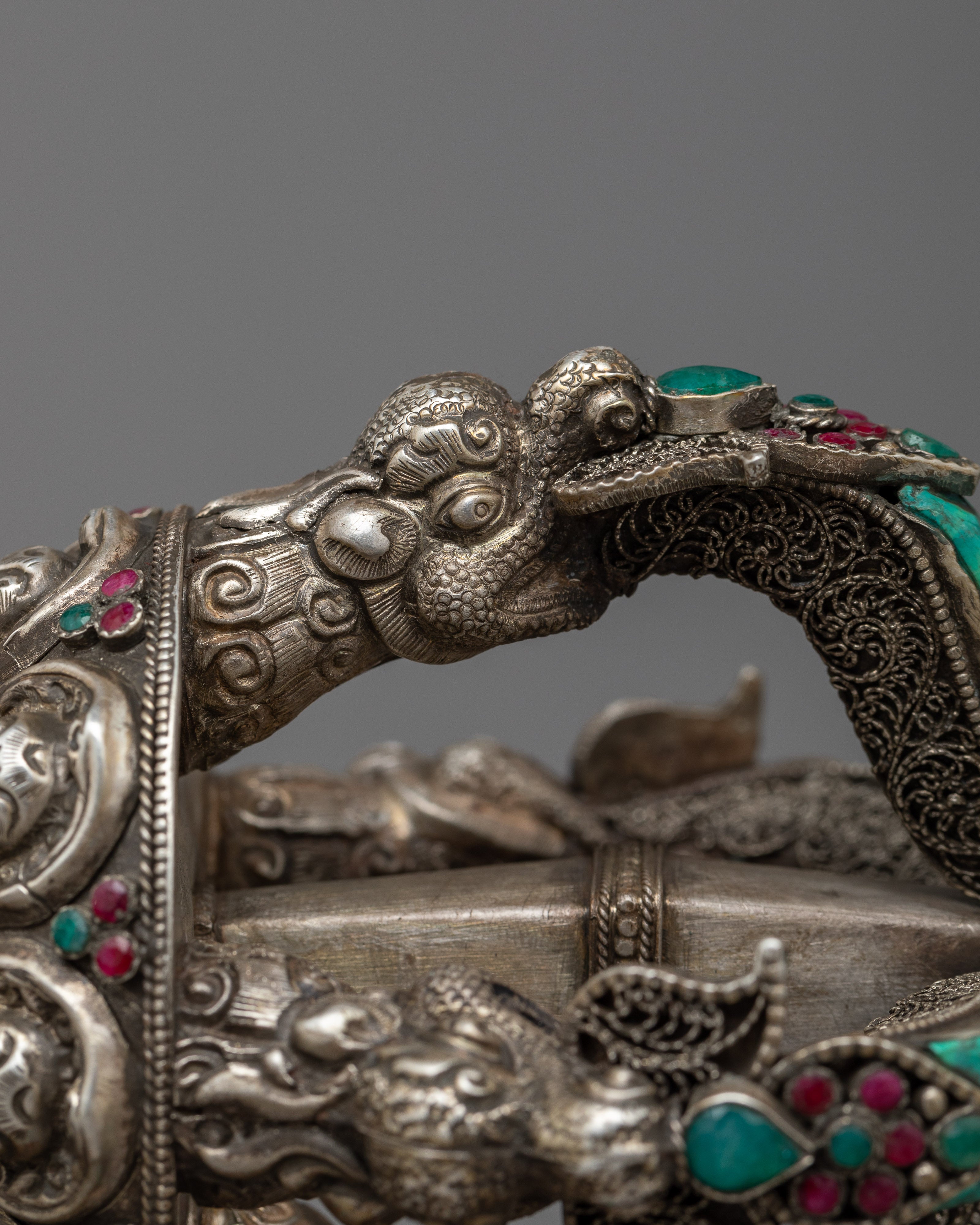 Handmade Silver Vajra with Stand | Exquisite Buddhist Ritual Tool