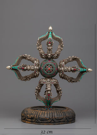 Vishwo Vajra with Stand | Unique and Exquisite Spiritual Décor