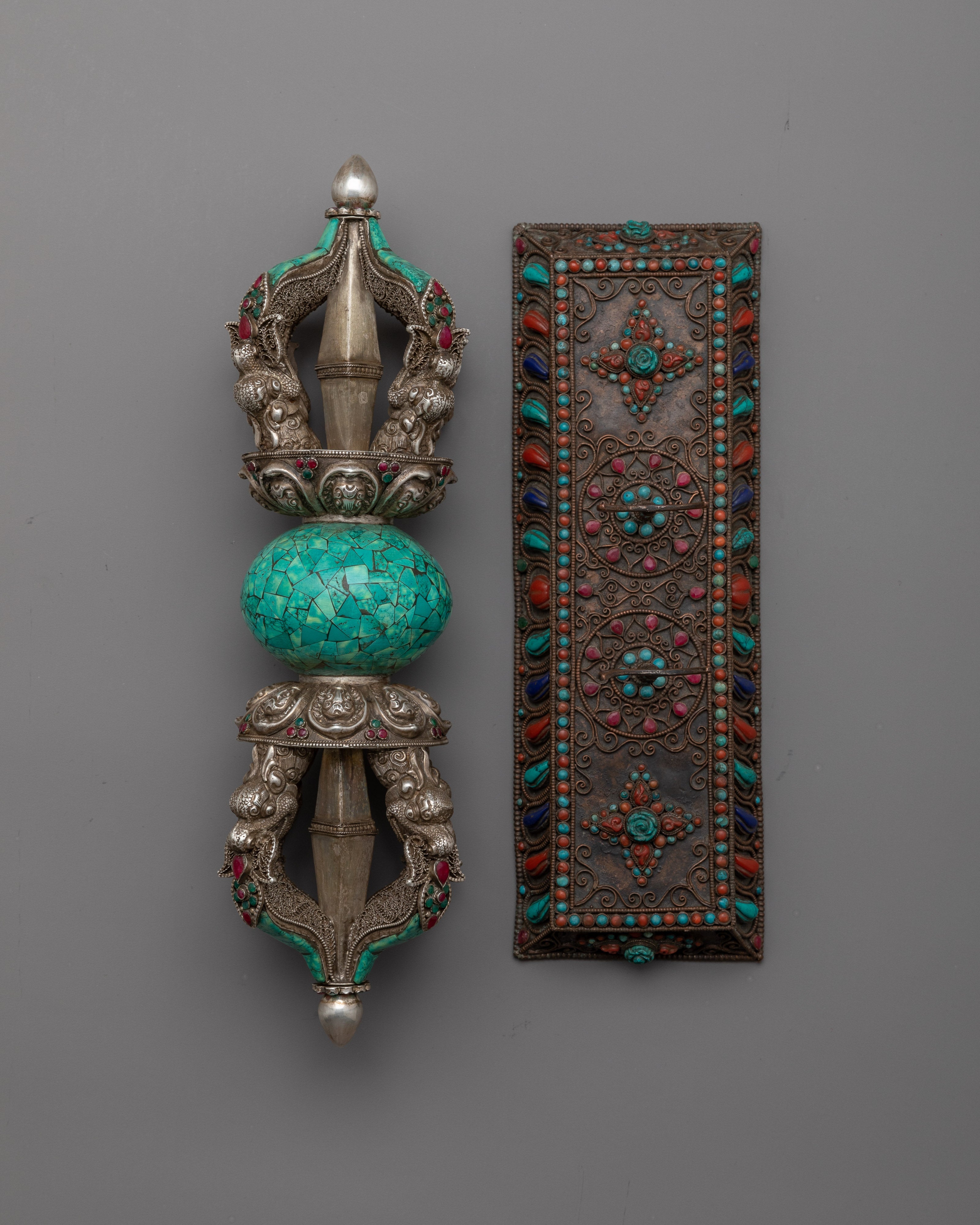 Phurba, Vajra, and Double Vajra Rituals Set | Handmade on Silver