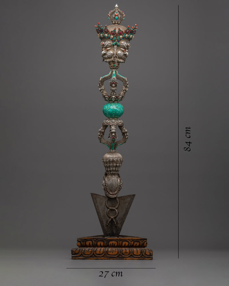 Phurba, Vajra, and Double Vajra Rituals Set | Handmade on Silver
