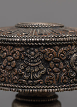 Nepali Silver Karuwa | Copper Body with Silver Plating"
