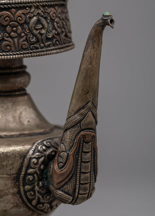 Nepali Silver Karuwa | Copper Body with Silver Plating"
